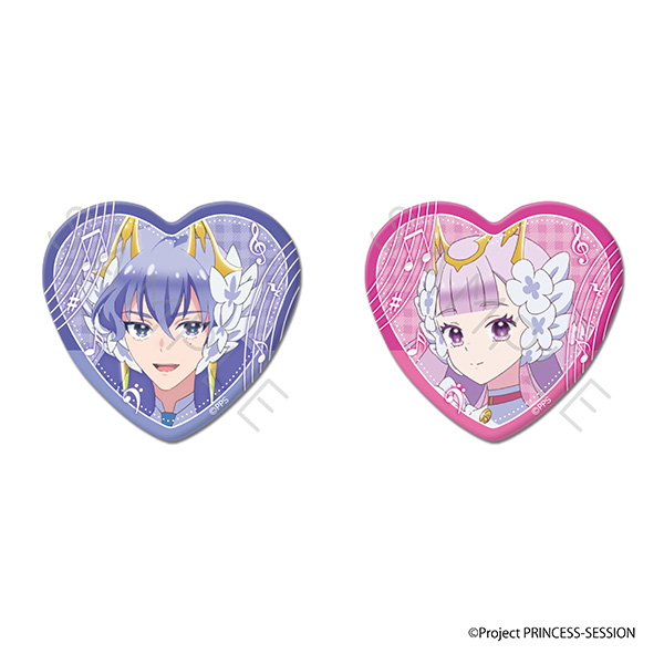 ハート型缶バッジ